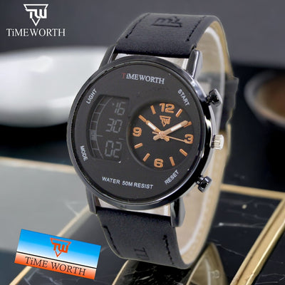 Timeworth Round Dial Stylish Watch