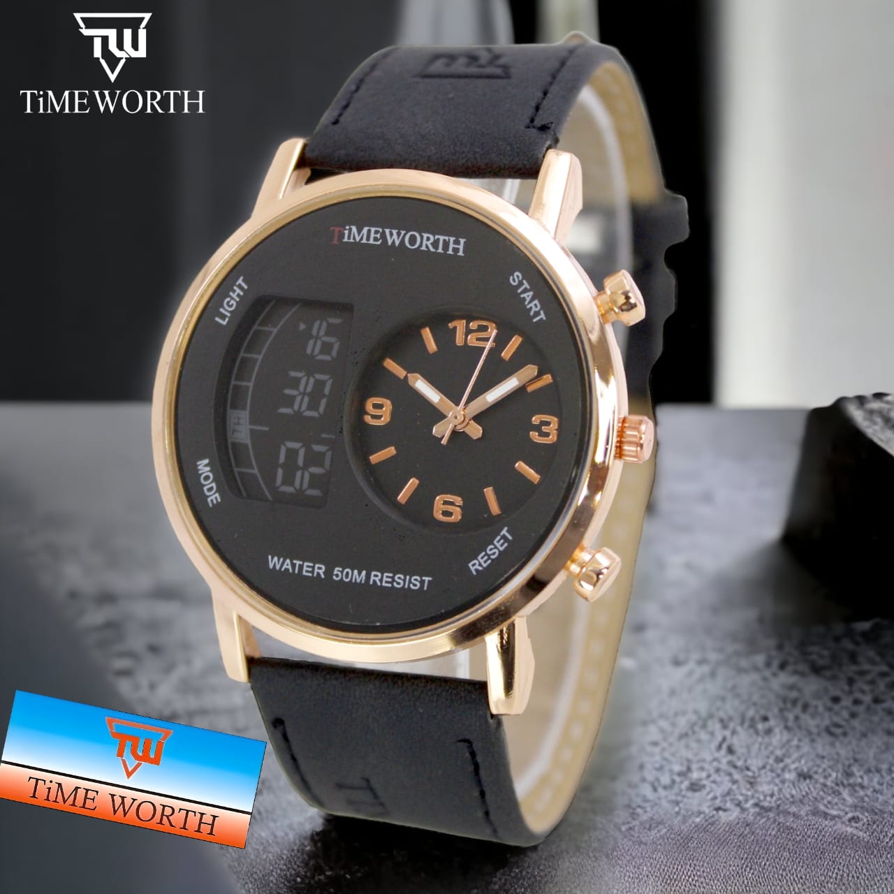 Timeworth Round Dial Stylish Watch