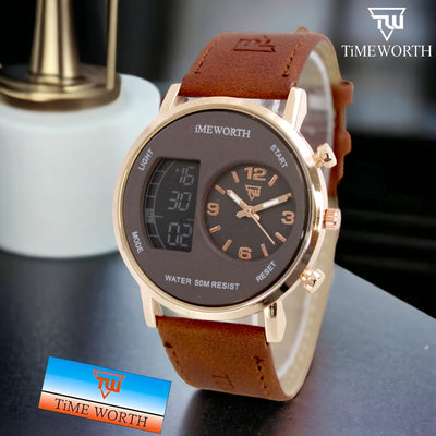 Timeworth Round Dial Stylish Watch