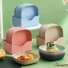 Pack of 10pcs Fancy Plastic Plates