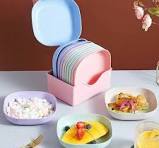 10Pcs Multi-Function Eco-Friendly Unbreakable Dinner Plates –